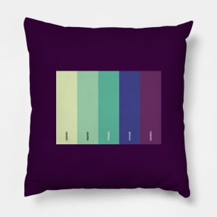 Cool vibes palette Pillow