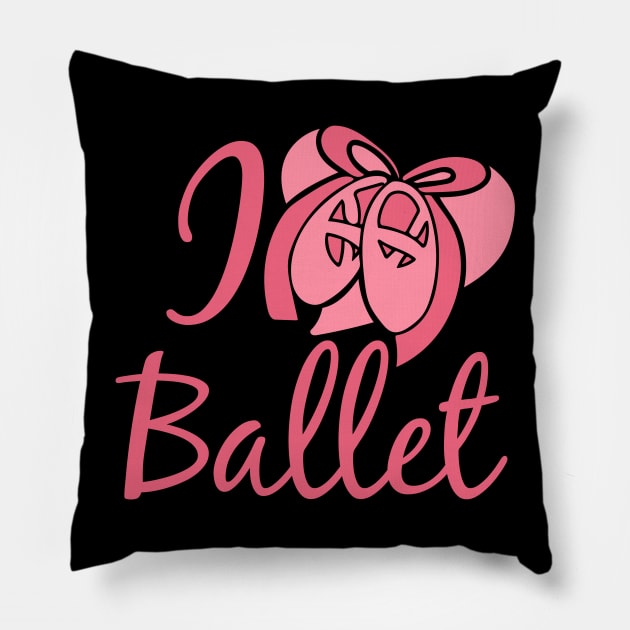 I love ballet Pillow by bubbsnugg