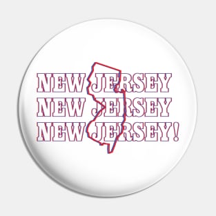 New Jersey State Map & Label Pin