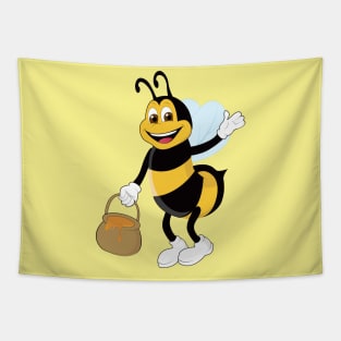 Happy Bee for kids Tapestry