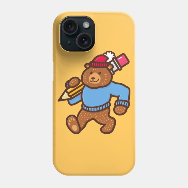 The Pencil Bear Phone Case by DangerHuskie