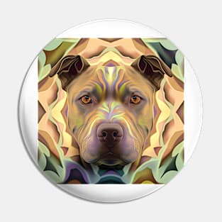 A Fractal Design of A Pit Bull Pin