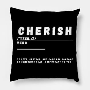 Word Cherish Pillow