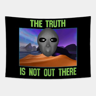 The Truth Is Not Out There - ufo alien cgi y2k computer graphics Tapestry