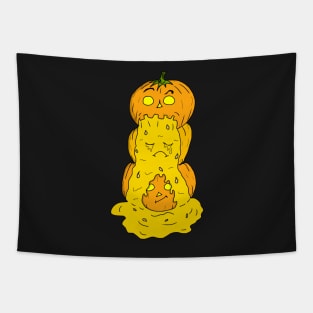 Halloween Stacked Pumpkins Puke Patch Tapestry