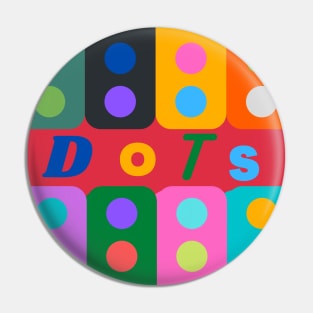 Colorful Dots Retro Design Pin