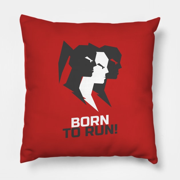 Born To Run Pillow by fitcoclothing