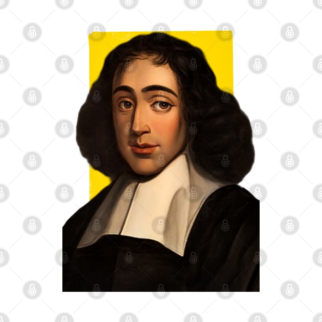 Enlightenment philosopher Baruch Spinoza illustration by Litstoy 