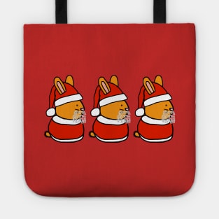 Cute Santa Bunny Trio Tote