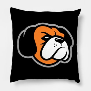 Beast Bulldog Baseball Mascot Fan T-Shirt: Unleash Your Team Spirit with a Fierce Bulldog Design! Pillow