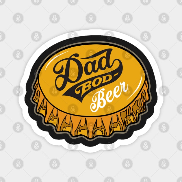 Dad Bod Beer Magnet by artbitz