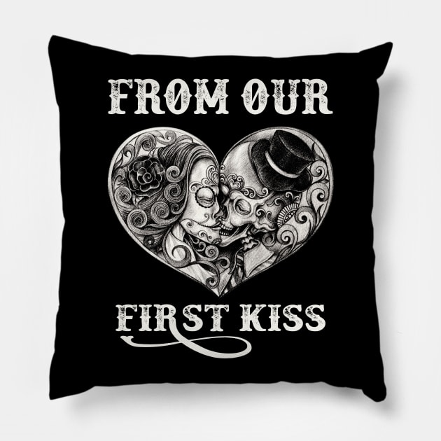 From Our First Kiss Till Our Last Breath Couple Matching Pillow by SusanFields