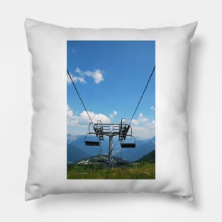 Ski Lift on Monte Zoncolan in Summer Pillow