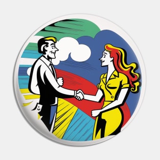pop city contract now man and woman Pin