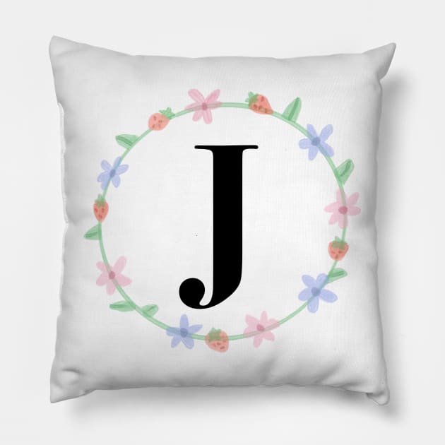 “J” initial Pillow by artoftilly