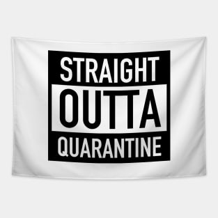 Straight Outta Quarantine Shirt - Social Distancing Shirt - Self Quarantine - Introvert Shirt - social distance shirt Tapestry