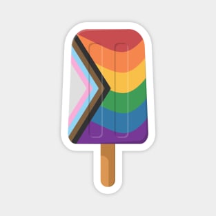 Cute Progressive Rainbow Pride Flag Popsicle Magnet