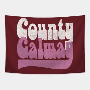 County Galway / Retro Faded-Style Typography Design Tapestry