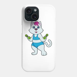 Cat Fitness Dumbbell Phone Case