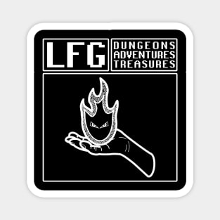 LFG Looking For Group Warlock Imp Impling Familiar Dungeon Tabletop RPG TTRPG Magnet