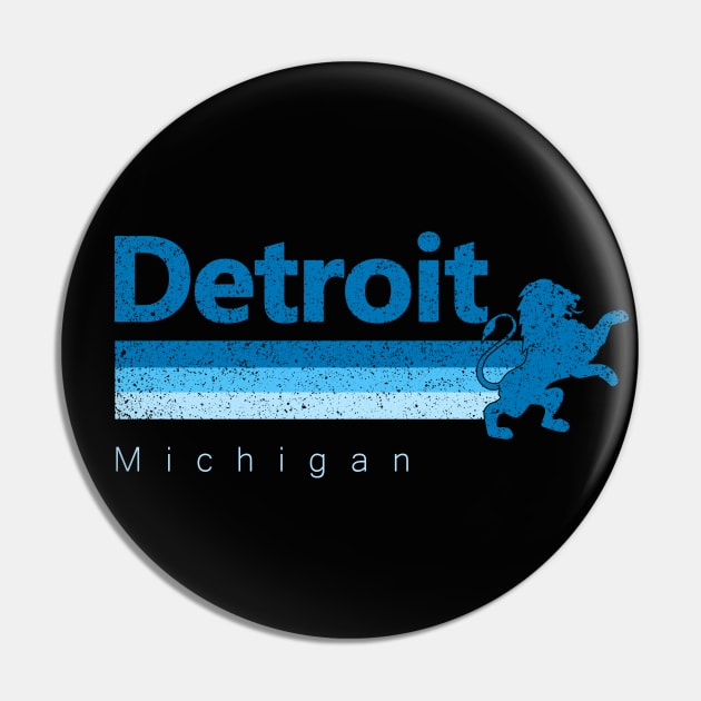 Vintage Detroit Football Retro Michigan At Sunday Gameday Pin by boxersettle