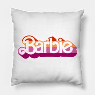 Lesbian Flag Barbie! Pillow