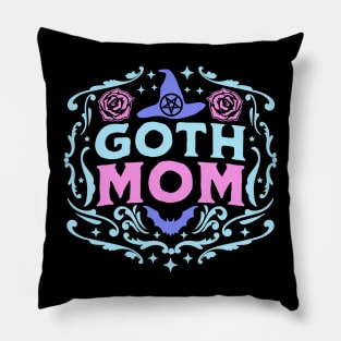 Goth Mom Halloween Mothers Day Pastel Goth Retro Vintage Pillow