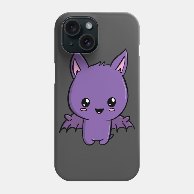 Cute Bat Phone Case by superdupertees