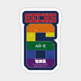 Sechs Pride Magnet