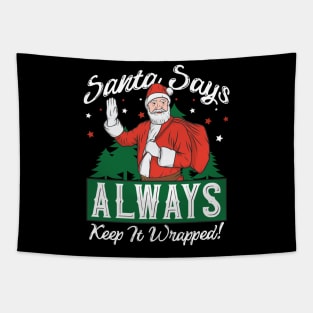 Santa's funny saying Tapestry