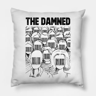 Barcode face The Damned Pillow