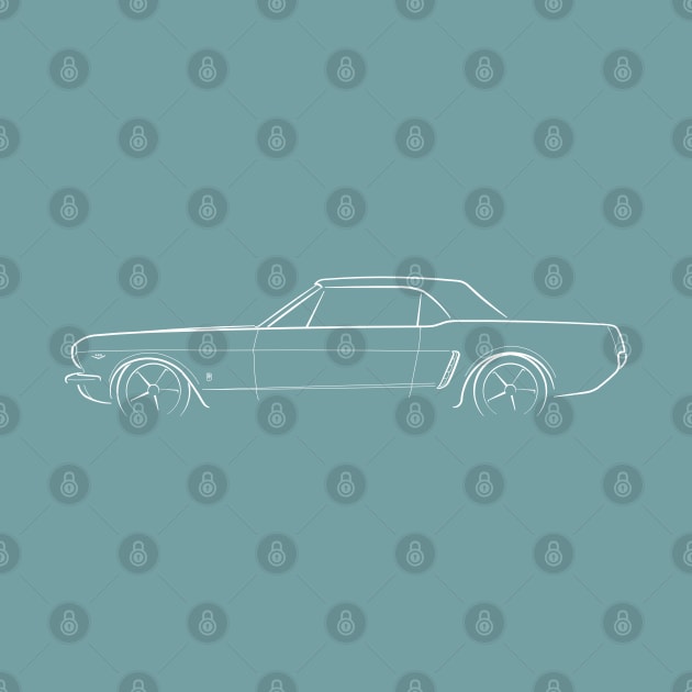 1965 Ford Mustang GT - profile stencil, white by mal_photography