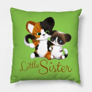 Little Sister Kitty Cat Pillow
