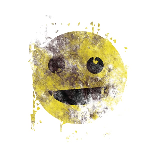 Faded Smiley Face Cyberpunk Post-apocalypse by OreFather