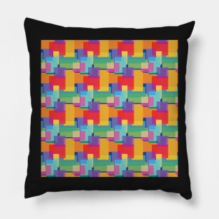 Bright Geometric Abstract Pattern Pillow