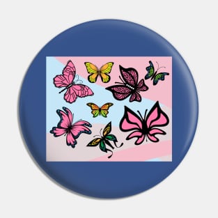 Beautiful Colorful Butterflies Pin
