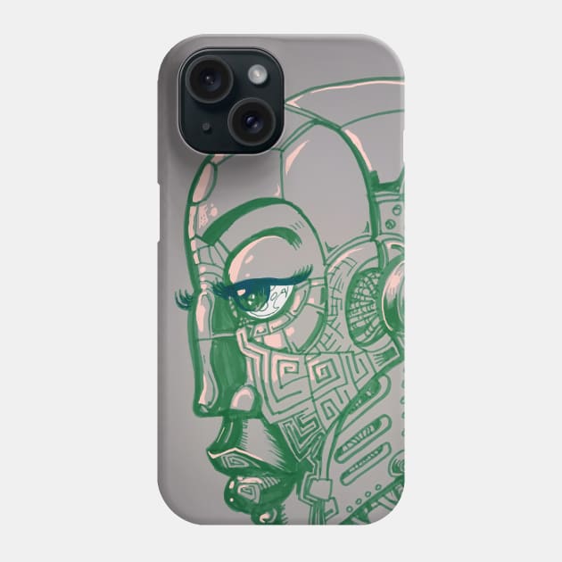 Robot Lady Phone Case by Samax