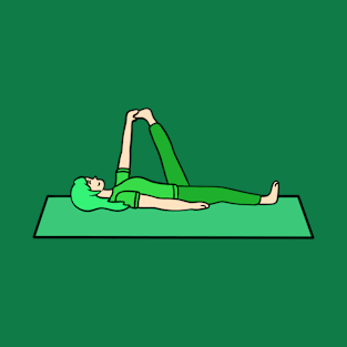 Reclining Big Toe Pose - yoga T-Shirt