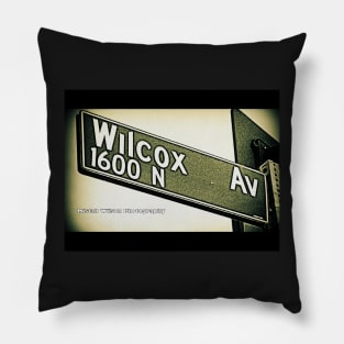 Wilcox Avenue, Hollywood, California by Mistah Wilson Pillow