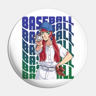 Baseball Player Boys Girls Youth Female Pitcher Sports Pin