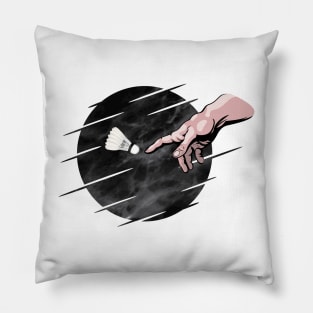 Badminton is a divine creation ! - Black Design Pillow