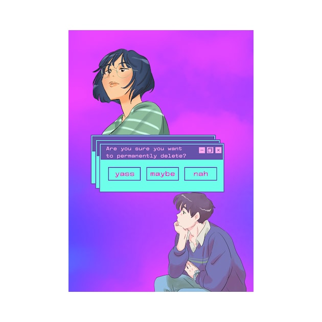 Vaporwave broken heart teenage love 00s by Laakiiart