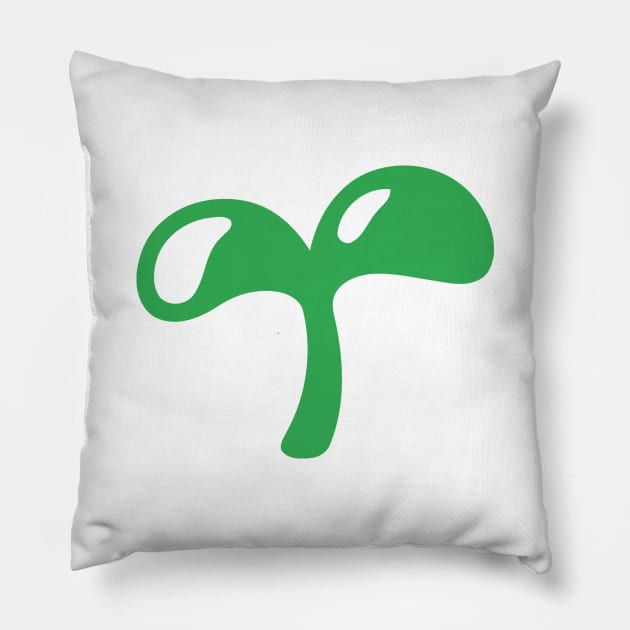 Sprout Plant Emoticon Pillow by AnotherOne