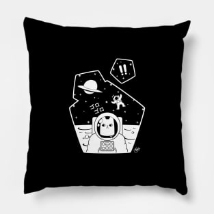 (Greeting Card) Christobelle Purrlumbus- Oblivious Explorer of Space Pillow