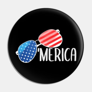 Merica Sunglasses 4th of July Pin