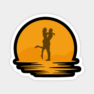 Couple silhouette Magnet