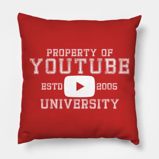 Property of YouTube University Pillow by JP