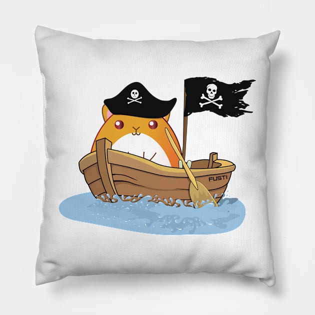 Hamster Pirate Pillow by Fusti