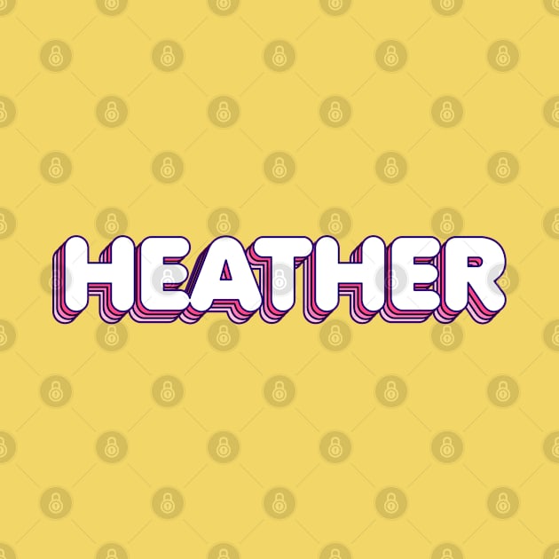 Pink Layers Heather Name Label by KedaiComel