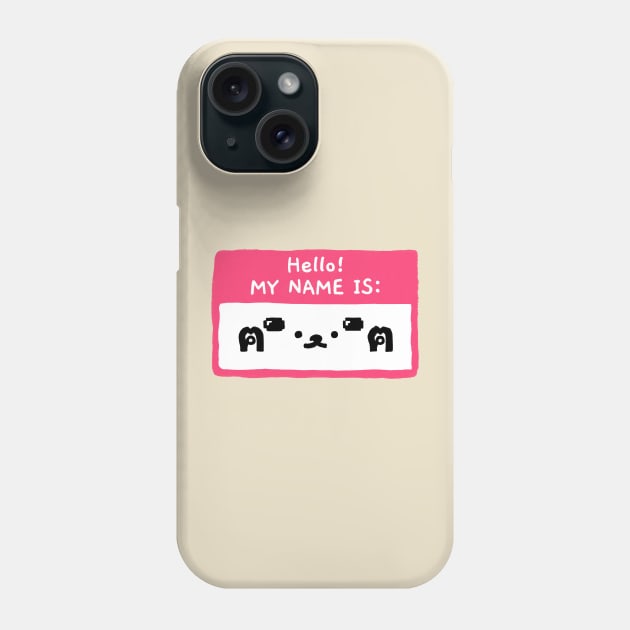 Hello! My Name Is Puppy Kaomoji Phone Case by DefinitelyJenny